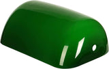 # 23601-21, Replacement Cased Opal Green Glass Shade For Bankers & Pharmacy Lamps, 8-3/4"L x 5-1/4"W x 3-1/8"H