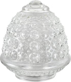 # 23602-01, Clear Pineapple Glass Shade For Lighting fixture/Pendant/Wall Lamp, 5-1/2"Dia x 5-15/16"H / Fitter 3-1/4