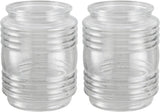 # 23603, Replacement Clear Jelly Jar Glass Shade, Use For Indoor And Outdoor, 3-5/8"Dia x 4-4/3"H / Fitter 3-1/4 - Sold in 1 and 2 Pack.