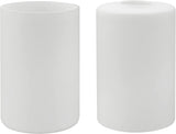 # 23609, White Opal Cylinder Glass Shade, 4" Dia x 6-1/8" H / Center Hole: 42mm- Sold in 2, 3 & 4 Packs