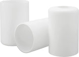 # 23609, White Opal Cylinder Glass Shade, 4" Dia x 6-1/8" H / Center Hole: 42mm- Sold in 2, 3 & 4 Packs