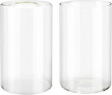 # 23611, Clear Cylinder Glass Shade, 4" Diameter x 6-1/2" Height, Center Hole: 42mm - Sold in 1 / 2 / 3 & 4 Pack.
