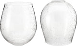# 23612, Seeded Barrel Glass Shade.5-1/2"Dia x 6-1/8"H / Center Hole:45mm - Sold in 1 / 2 & 3 Pack.