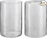 # 23615, Clear Seeded Cylinder Glass Shade.3-1/2"Dia x 5-1/2"H / Center Hole: 42mm. Sold in 1 / 2 / 3 & 4 Pack.