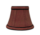 # 30001-X Small Bell Shape Mini Chandelier Clip-On Lamp Shade, Transitional Design in Rust Colored Fabric, 5" bottom width (3" x 5" x 4") - Sold in 2, 5, 6 & 9 Packs