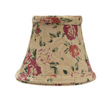 # 30005-X Small Bell Shape Mini Chandelier Clip-On Lamp Shade, Transitional Design in Floral Print, 5" bottom width (3" x 5" x 4" ) - Sold in 2, 5, 6 & 9 Packs