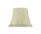 # 30007-X Small Bell Shape Mini Chandelier Clip-On Lamp Shade, Transitional Design in Butter Crème, 5" bottom width (3" x 5" x 4" )  - Sold in 2, 5, 6 & 9 Packs