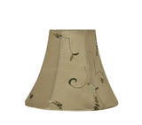 # 30009-X Small Bell Shape Mini Chandelier Clip-On Lamp Shade, Transitional Design in Gold Color Fabric, 6" bottom width (3" x 6" x 5") - Sold in 2, 5, 6 & 9 Packs