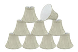 # 30010-X Small Bell Shape Mini Chandelier Clip-On Lamp Shade, Transitional Design in Butter Creme, 6" bottom width (3" x 6" x 5")  - Sold in 2, 5, 6 & 9 Packs