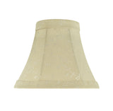 # 30011-X Small Bell Shape Mini Chandelier Clip-On Lamp Shade, Transitional Design in Butter Creme, 6" bottom width (  3" x 6" x 5") - Sold in 2, 5, 6 & 9 Packs