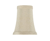# 30013-X Small Bell Shape Mini Chandelier Clip-On Shade, Transitional Design in Butter Creme, 4" bottom width (2 1/2" x 4" x 5" )- Sold in 2, 5, 6 & 9 Packs
