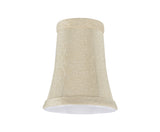# 30013-X Small Bell Shape Mini Chandelier Clip-On Shade, Transitional Design in Butter Creme, 4" bottom width (2 1/2" x 4" x 5" )- Sold in 2, 5, 6 & 9 Packs