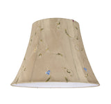 # 30017 Transitional Bell Shape Spider Construction Lamp Shade in Gold Fabric with floral design, 13" wide (7" x 13" x 9 1/2")