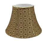 # 30018 Transitional Bell Shape Spider Construction Lamp Shade in Pumpkin Gold with black design, 13" wide (7" x 13" x 9 1/2")