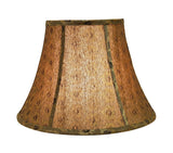 # 30018 Transitional Bell Shape Spider Construction Lamp Shade in Pumpkin Gold with black design, 13" wide (7" x 13" x 9 1/2")