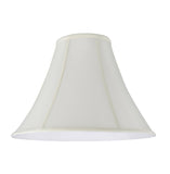 # 30019 Transitional Bell Shape Spider Construction Lamp Shade in an Off White Faux Silk Fabric, 16" wide (6" x 16" x 12")