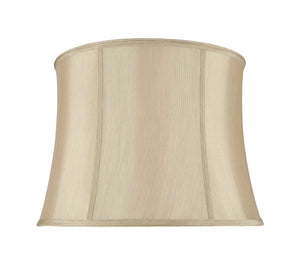 # 30021 Transitional Bell Shape Spider Construction Lamp Shade in Gold Taupe Faux Silk Fabric, 16" wide (14" x 16" x 12")