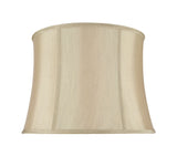 # 30021 Transitional Bell Shape Spider Construction Lamp Shade in Gold Taupe Faux Silk Fabric, 16" wide (14" x 16" x 12")