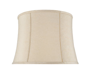 # 30022  Transitional Bell Shape Spider Construction Lamp Shade in a Creme Jacquard Fabric, 16" wide (14" x 16" x 12")
