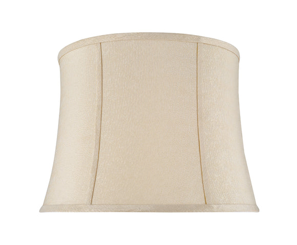 # 30022  Transitional Bell Shape Spider Construction Lamp Shade in a Creme Jacquard Fabric, 16