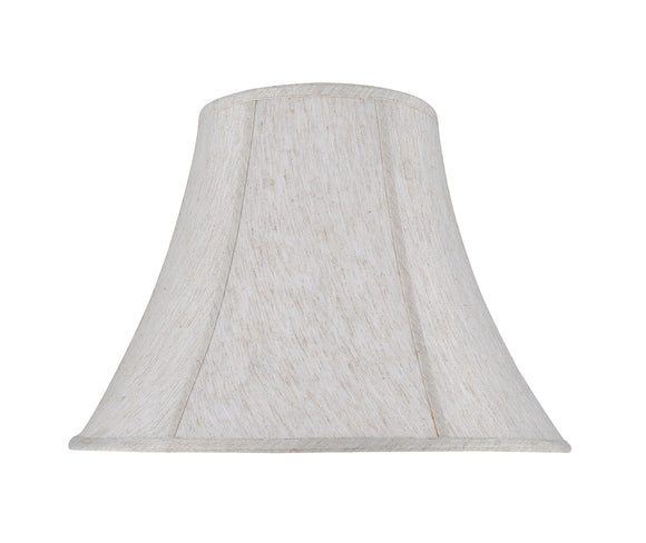 # 30026 Transitional Bell Shape Spider Construction Lamp Shade in a Linen White Linen Fabric, 18
