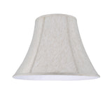 # 30026 Transitional Bell Shape Spider Construction Lamp Shade in a Linen White Linen Fabric, 18" wide bottom (9" x 18" x 13")