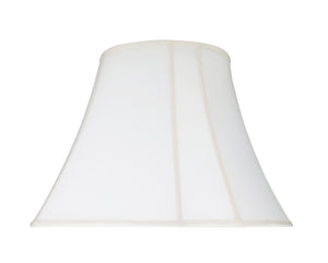 # 30029 Transitional Bell Curve Corner Shape Spider Construction Lamp Shade in Off White Fabric, 18" wide (11" x 18" x 15")