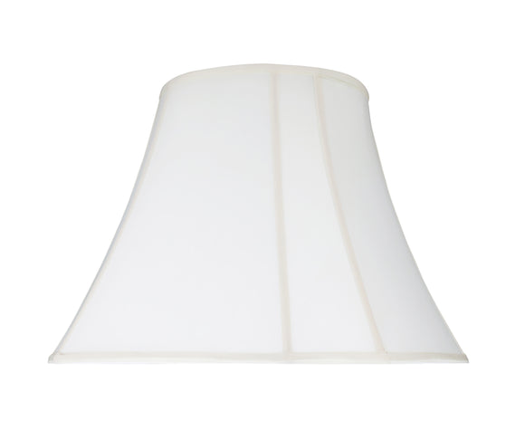 # 30029 Transitional Bell Curve Corner Shape Spider Construction Lamp Shade in Off White Fabric, 18