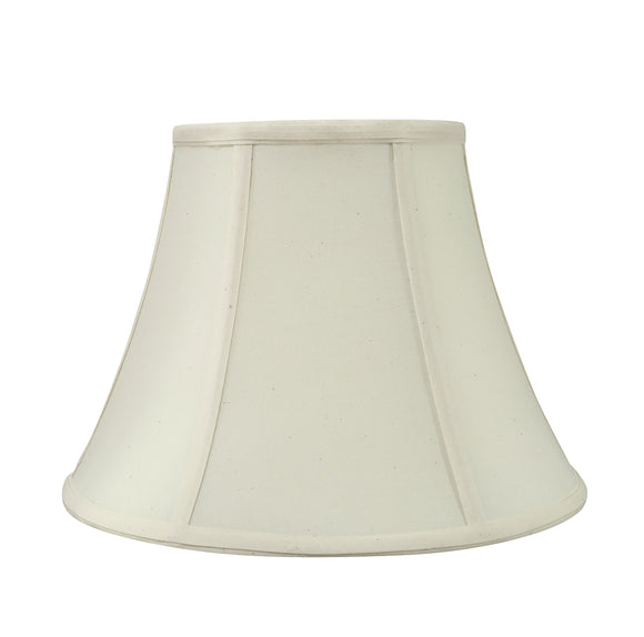 # 30032 Transitional Bell Shape Spider Construction Lamp Shade in Light Ivory Cotton Fabric, 13