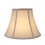 # 30032 Transitional Bell Shape Spider Construction Lamp Shade in Light Ivory Cotton Fabric, 13" wide (7" x 13" x 9 1/2")