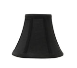# 30034-X Small Bell Shape Mini Chandelier Clip-On Lamp Shade, Transitional Design in Black Fabric, 6" bottom width (3" x 6" x 5") - Sold in 2, 5, 6 & 9 Packs