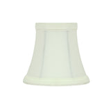 # 30035-X Small Bell Shape Mini Chandelier Clip-On Lamp Shade, Transitional Design in Off White, 5" bottom width (3" x 5" x 4 1/2") - Sold in 2, 5, 6 & 9 Packs