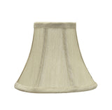 # 30039-X Small Bell Shape Mini Chandelier Clip-On Lamp Shade, Transitional Design in Beige Fabric, 6" bottom width (3" x 6" x 5") - Sold in 2, 5, 6 & 9 Packs