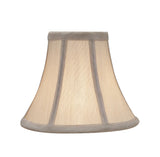 # 30039-X Small Bell Shape Mini Chandelier Clip-On Lamp Shade, Transitional Design in Beige Fabric, 6" bottom width (3" x 6" x 5") - Sold in 2, 5, 6 & 9 Packs