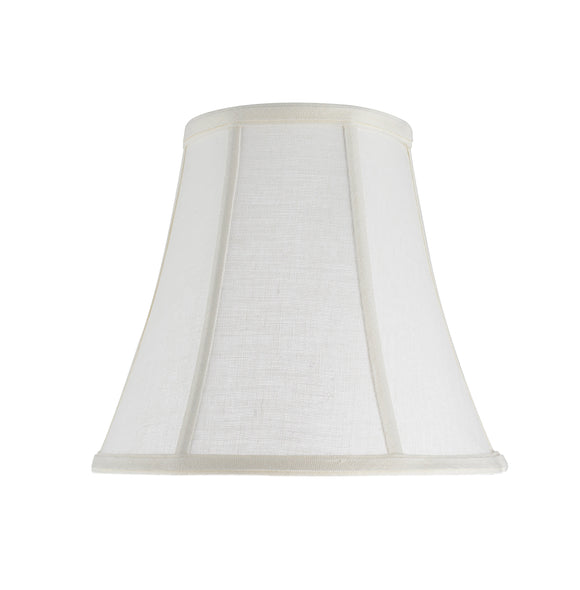 # 30040 Transitional Bell Shape Spider Construction Lamp Shade in Off White Linen Fabric, 11