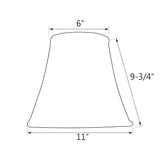 # 30040 Transitional Bell Shape Spider Construction Lamp Shade in Off White Linen Fabric, 11" wide (6" x 11" x 9 3/4")
