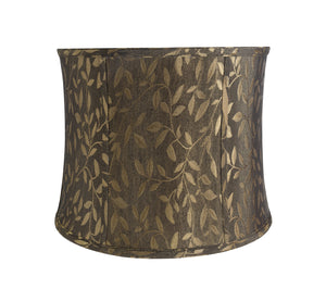 # 30041  Transitional Bell Shape Spider Construction Lamp Shade in Brown Textured Fabric, 14" wide (13" x 14" x 11")