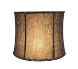 # 30041  Transitional Bell Shape Spider Construction Lamp Shade in Brown Textured Fabric, 14" wide (13" x 14" x 11")