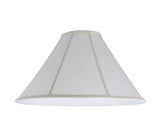 # 30042 Transitional Bell Shape Spider Construction Lamp Shade in Off White Linen Fabric, 18" wide (5 1/2" x 18" x 11 1/2")