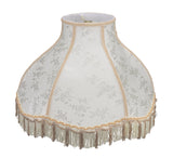 # 30043 Transitional Scallop Bell Shape Spider Construction Lamp Shade in Beige Textured Fabric, 17" wide (6" x 17" x 12")