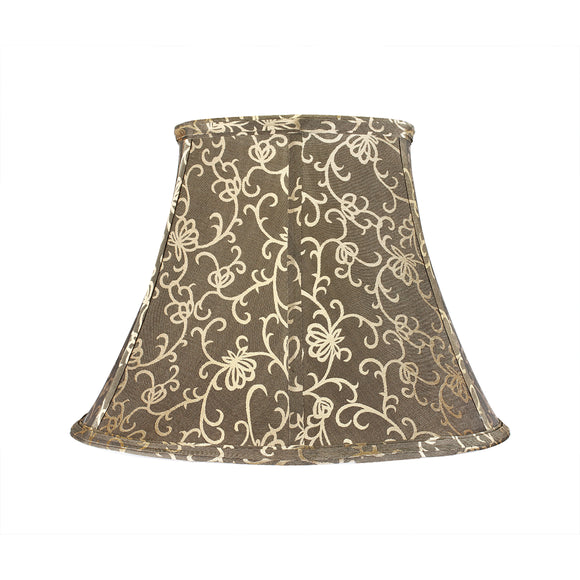 # 30045  Transitional Bell Shape Spider Construction Lamp Shade in Light Gold Textured Fabric, 13