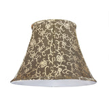 # 30045  Transitional Bell Shape Spider Construction Lamp Shade in Light Gold Textured Fabric, 13" wide (7" x 13" x 9 1/2")