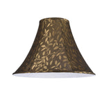# 30046 Transitional Bell Shape Spider Construction Lamp Shade in Brown Textured Fabric, 16" wide (6" x 16" x 12")