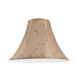 # 30048  Transitional Bell Shape Spider Construction Lamp Shade in Gold with a Floral Design, 16" wide (6" x 16" x 12")