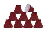 # 30050-X Small Bell Shape Mini Chandelier Clip-On Lamp Shade, Transitional Design in Rust Colored Fabric, 6" bottom width (3" x 6" x 5") - Sold in 2, 5, 6 & 9 Packs