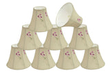 # 30055-X Small Bell Shape Mini Chandelier Clip-On Lamp Shade, Transitional Design in Apricot Fabric, 6" bottom width (3" x 6" x 5") - Sold in 2, 5, 6 & 9 Packs