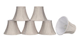 # 30059-X Small Bell Shape Mini Chandelier Clip-On Lamp Shade, Transitional Design in Beige, 6" bottom width (3" x 6" x 5") - Sold in 2, 5, 6 & 9 Packs