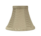# 30060-X Small Bell Shape Mini Chandelier Clip-On Lamp Shade, Transitional Design in Dark Beige, 6" bottom width (3" x 6" x 5") - Sold in 2, 5, 6 & 9 Packs