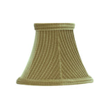 # 30062-X Small Bell Shape Mini Chandelier Clip-On Lamp Shade, Transitional Design in Brown Green, 6" bottom width (3" x 6" x 5") - Sold in 2, 5, 6 & 9 Packs