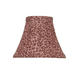 # 30068-X Small Bell Shape Chandelier Clip-On Lamp Shade Set of 2, 5, 6,and 9, Transitional Design in Red Leopard Pattern, 6" bottom width (3" x 6" x 5")